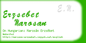 erzsebet marosan business card